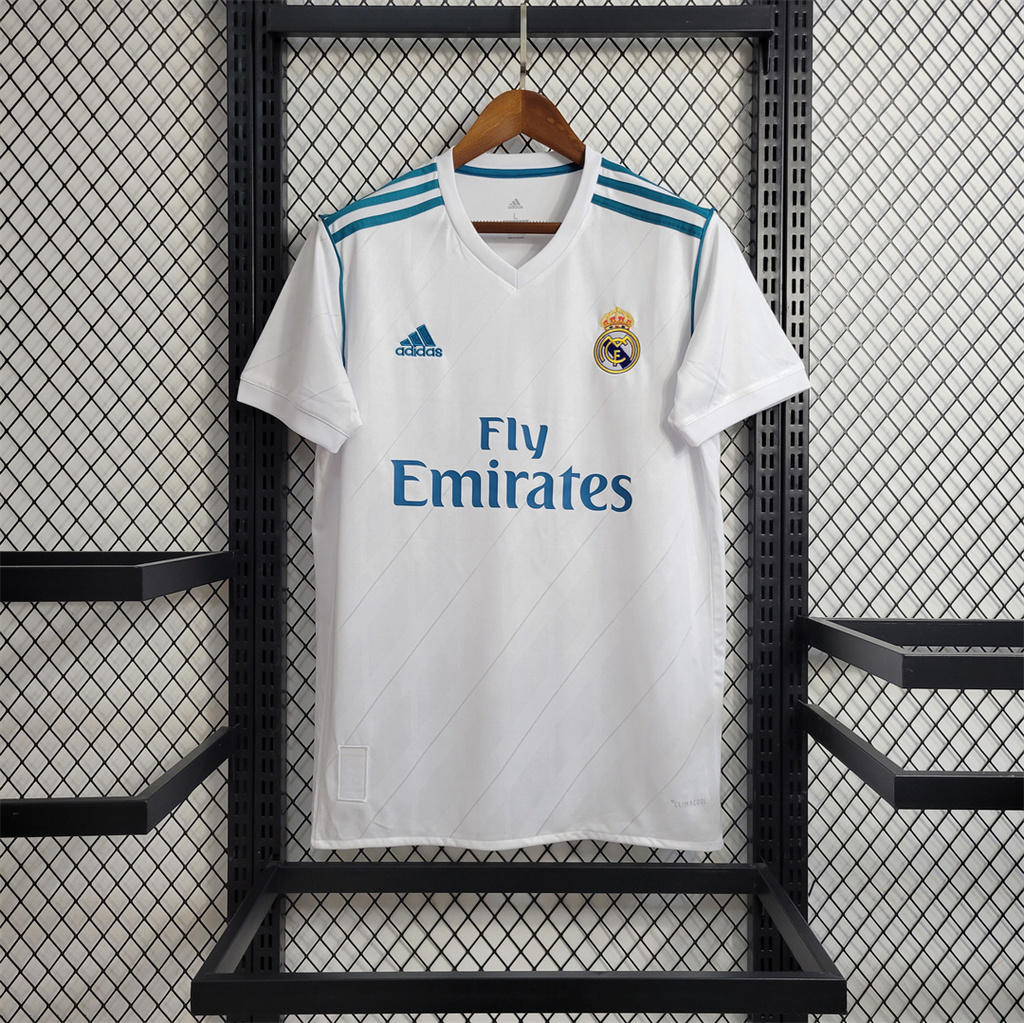 Retro Real Madrid 17-18 Home Jersey - with Champions League Final Final
