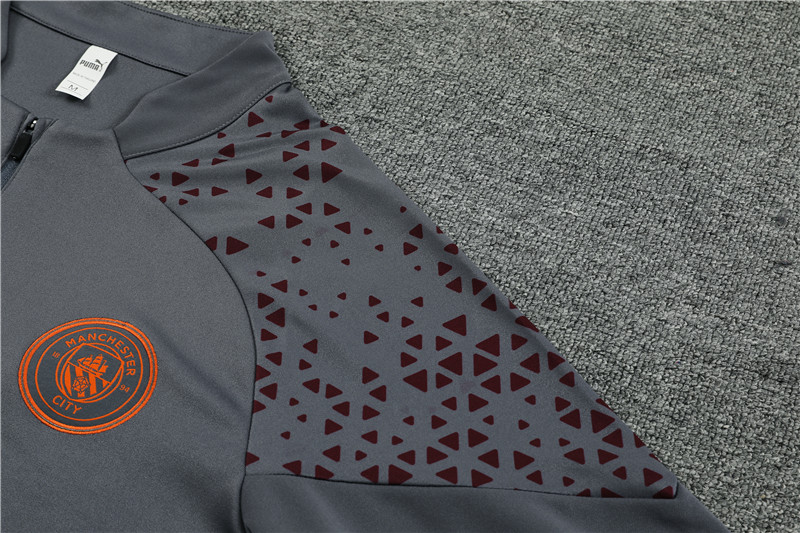 Manchester City 23-24 Long Sleeve Training Set -Dark Grey