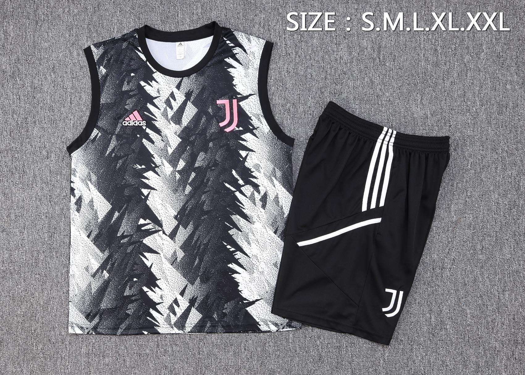 23-24 Juventus Black Training Vest Suit