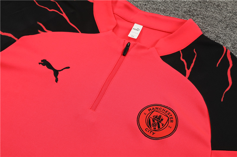 Manchester City 23-24 Long Sleeve Training Set - Orange Red
