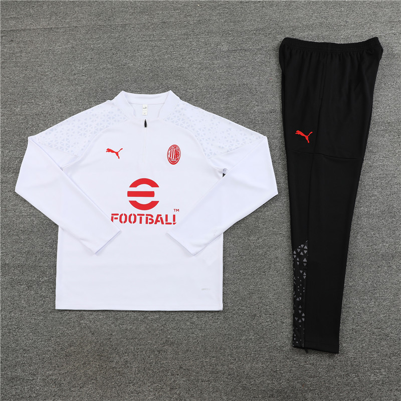 AC Milan 23-24 Kids Long Sleeve Training Set White
