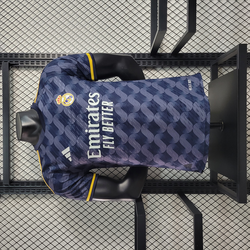 Real Madrid 23-24 Away Blue Jersey - Player Version ( with POP ART Number)