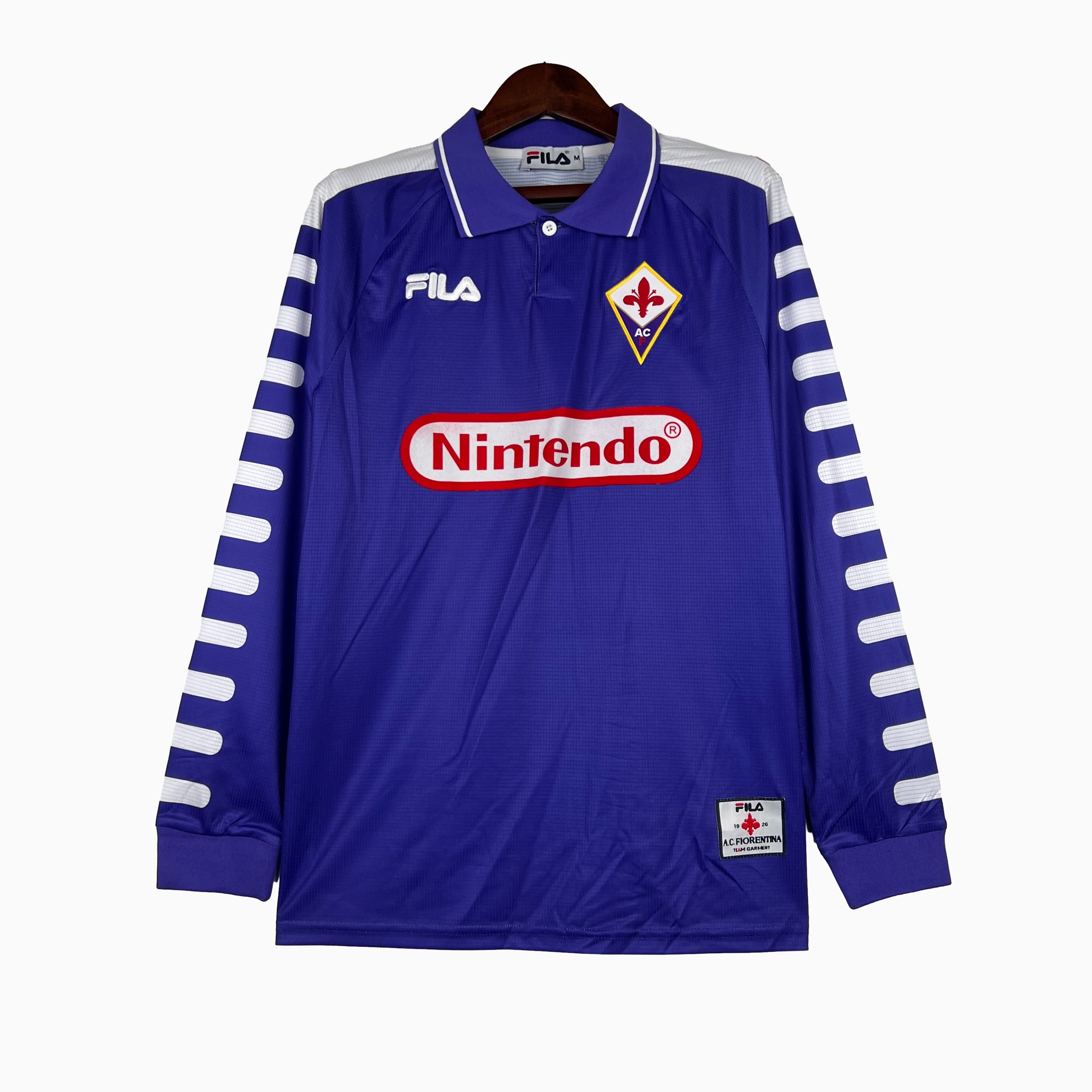 Retro Fiorentina 1998 Home Stadium Long Sleeve Jersey
