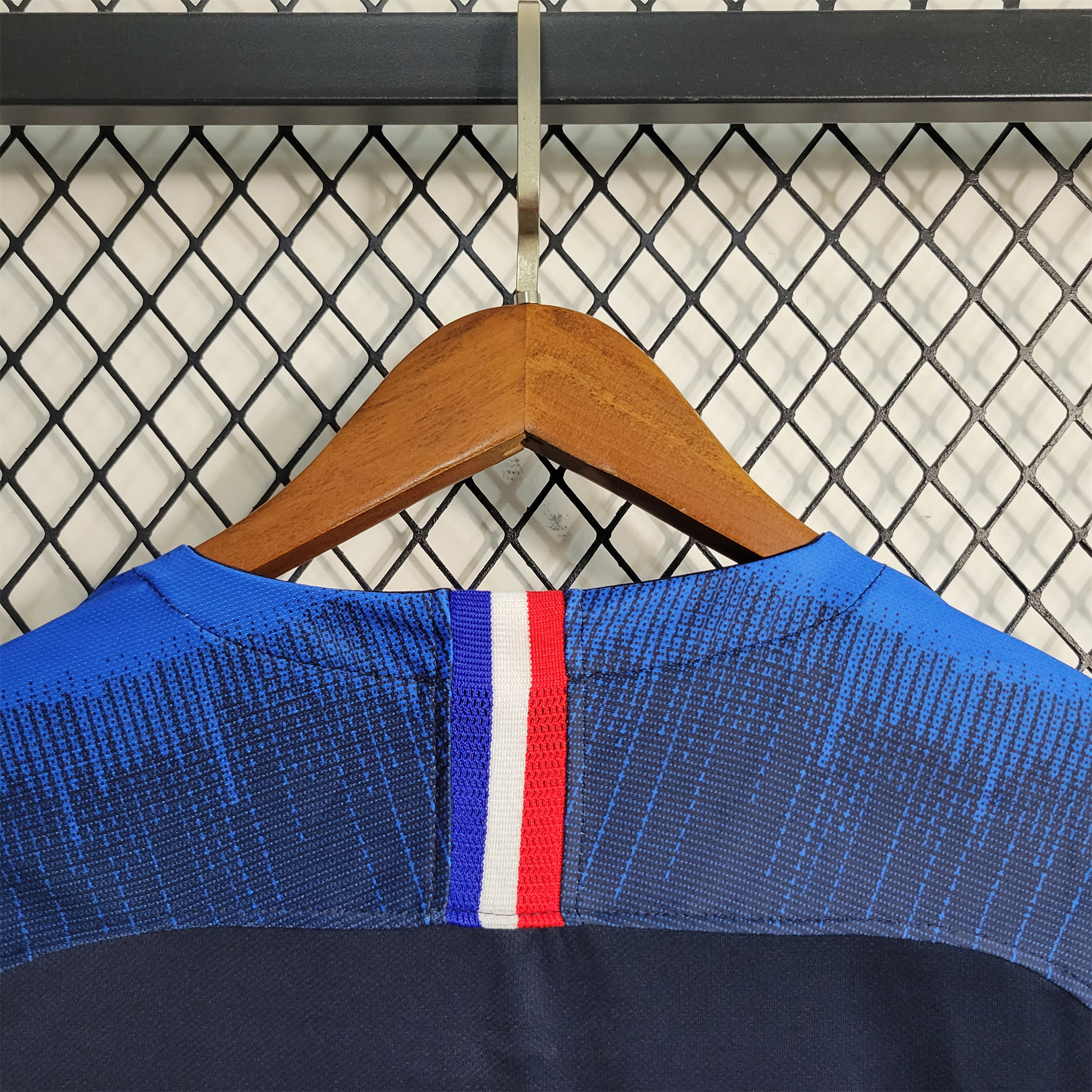 Retro France 2018 Home Stadium Long Sleeve Jersey