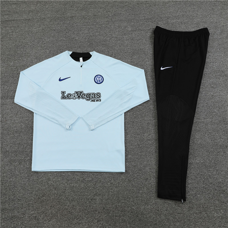 Inter Milan 23-24 Kids Long Sleeve Training Set Light Grey