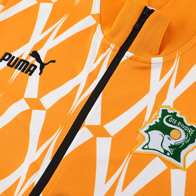 Cote d'Ivoire 23-24 Jacket Training Tracksuit - Orange & Black