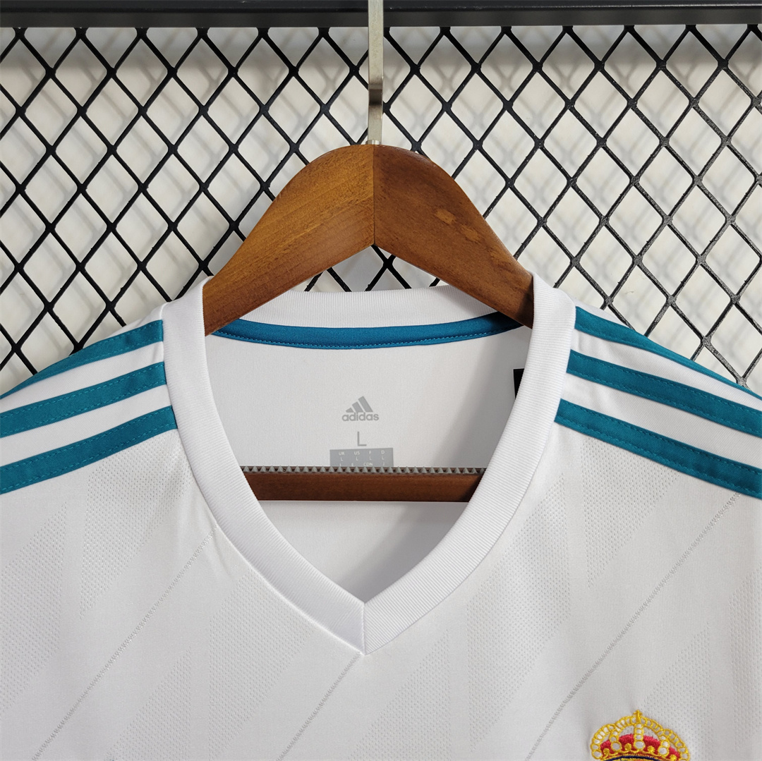 Retro Real Madrid 17-18 Home Jersey - with Champions League Final Final