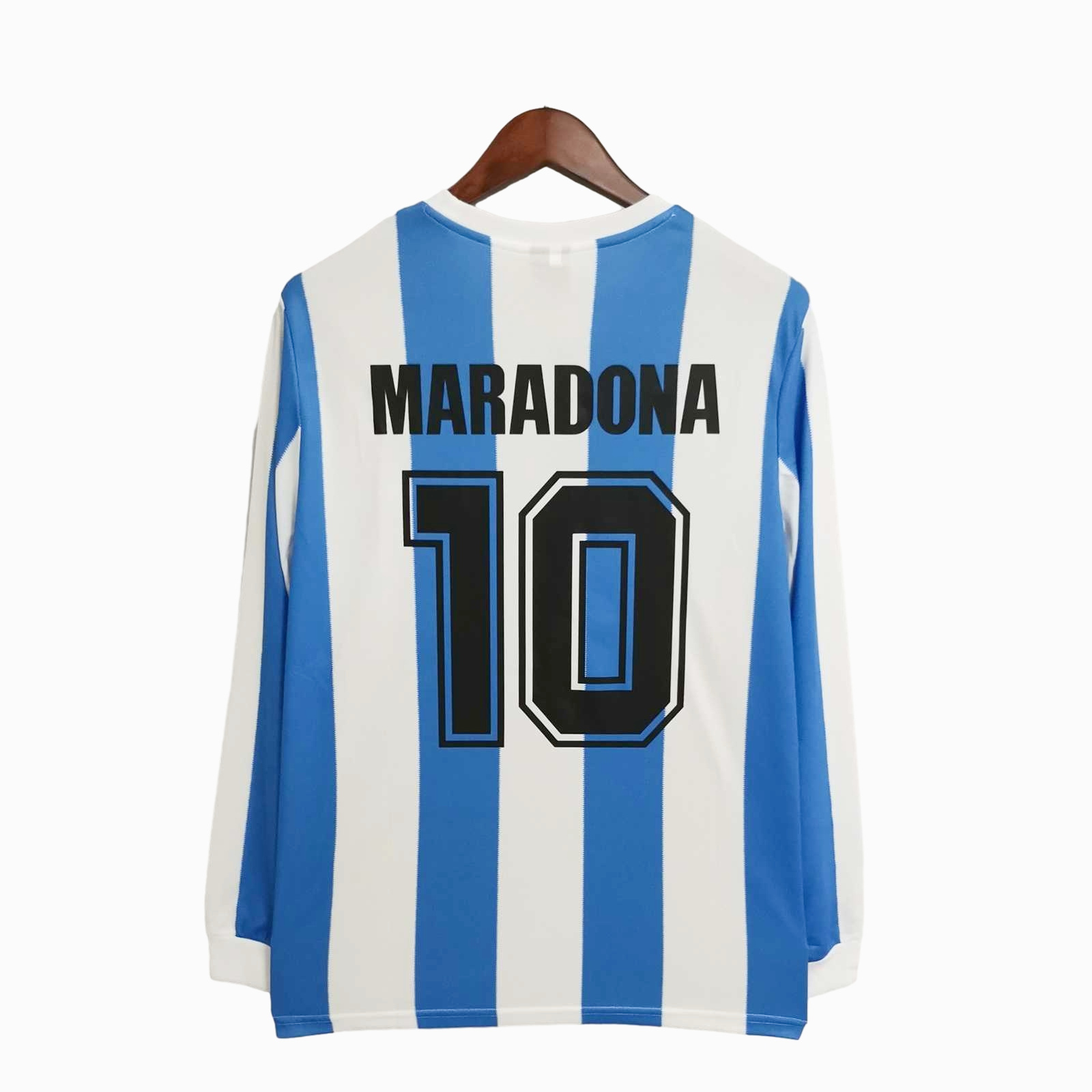 Retro Argentina 1986 Home Stadium Long Sleeve Jersey