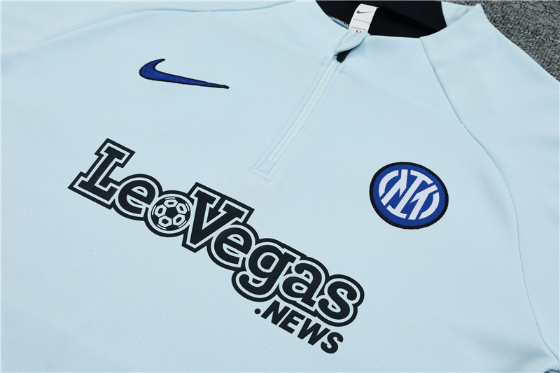 Inter Milan 23-24 Kids Long Sleeve Training Set Light Grey